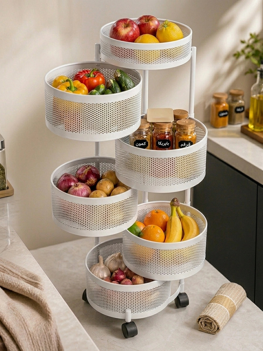 360° Multi-Tier Metal Kitchen Rack
