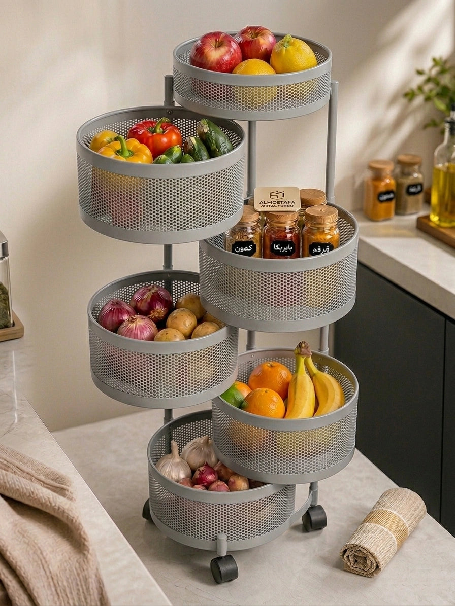 360° Multi-Tier Metal Kitchen Rack