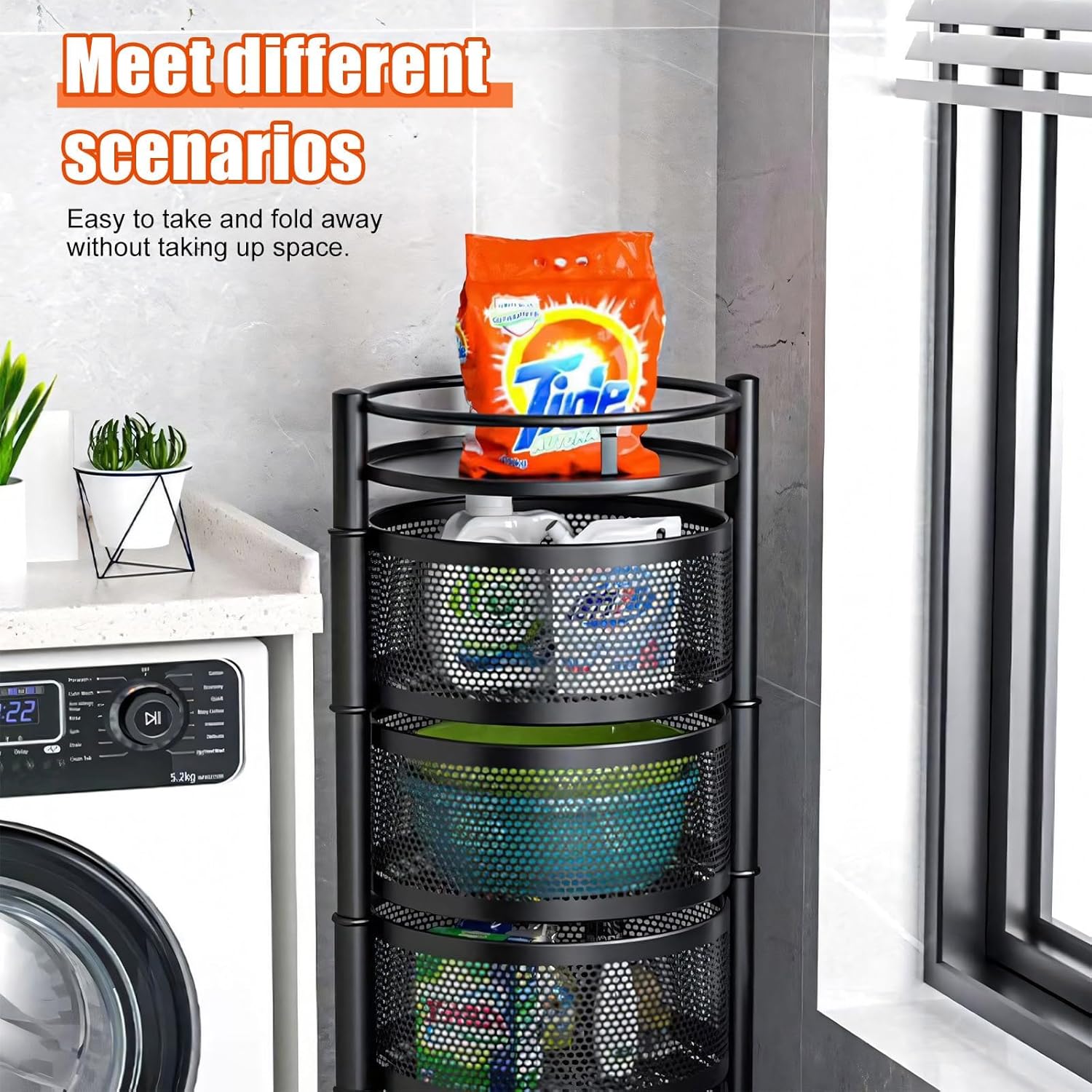 360° Multi-Tier Metal Kitchen Rack