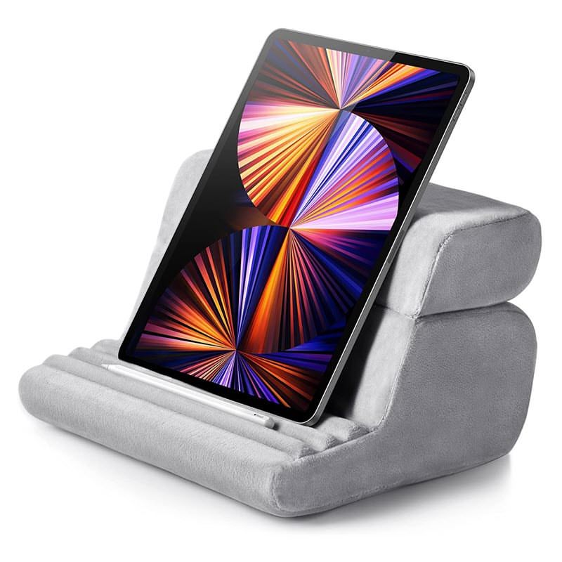 Tablet Pillow Stand Soft Holder with 3 Viewing Angles Adjustable Pillow Holder Backrest Washable, Cellphone