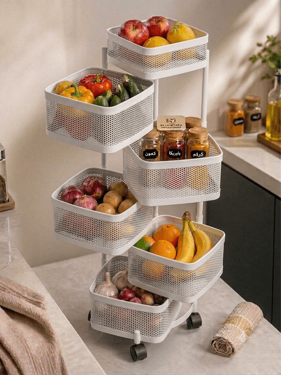 360° Multi-Tier Metal Kitchen Rack