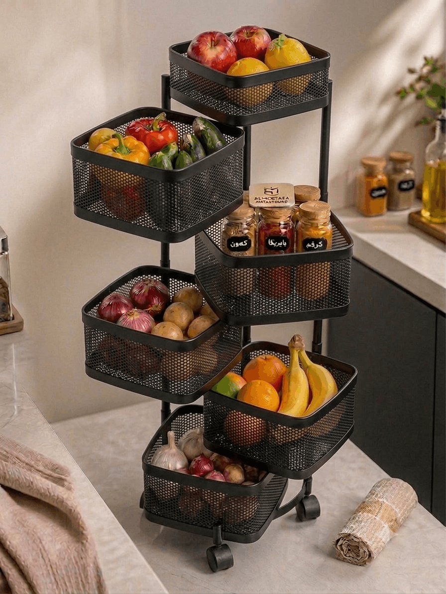 360° Multi-Tier Metal Kitchen Rack