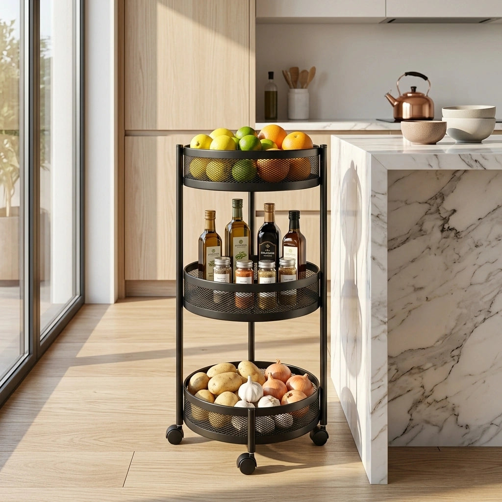 3-Tier Multi-Purpose Rolling Storage Cart