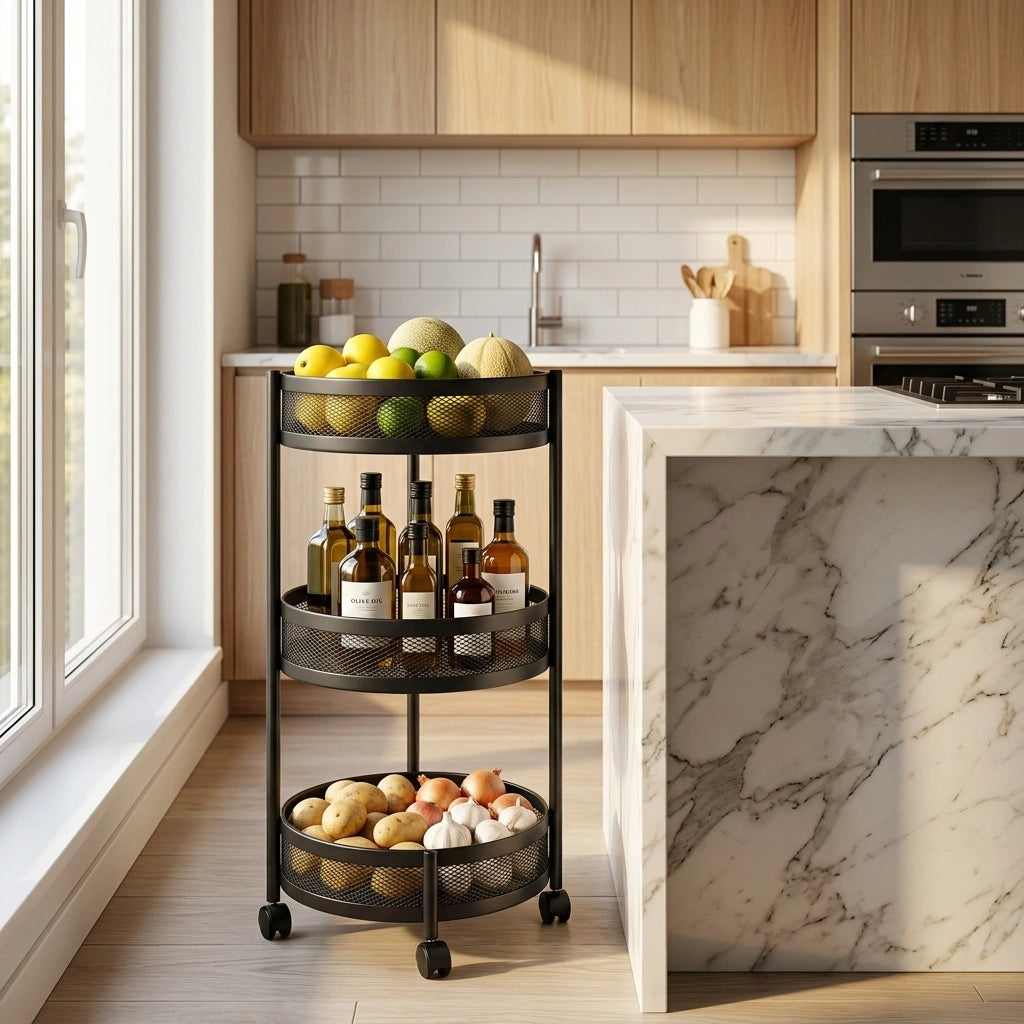 3-Tier Multi-Purpose Rolling Storage Cart