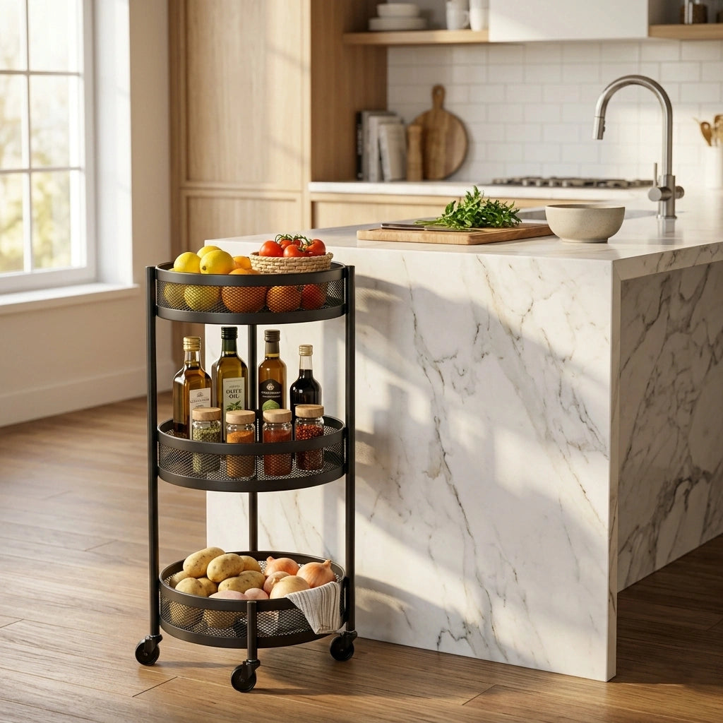 3-Tier Multi-Purpose Rolling Storage Cart